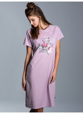 Trigema Nachthemd TRIGEMA Nachthemd mit floralem Print (1-tlg)