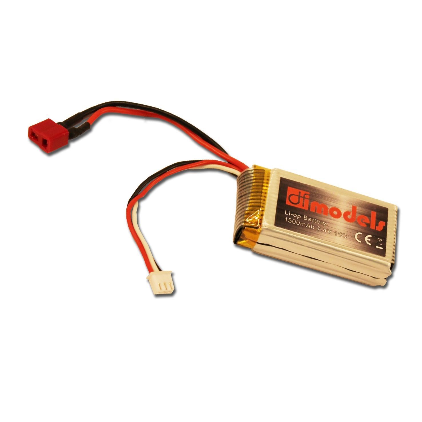 RC-Quadrocopter DF Models Lipo Akku 7,4V 1500mAh mit T-Plug Stecker
