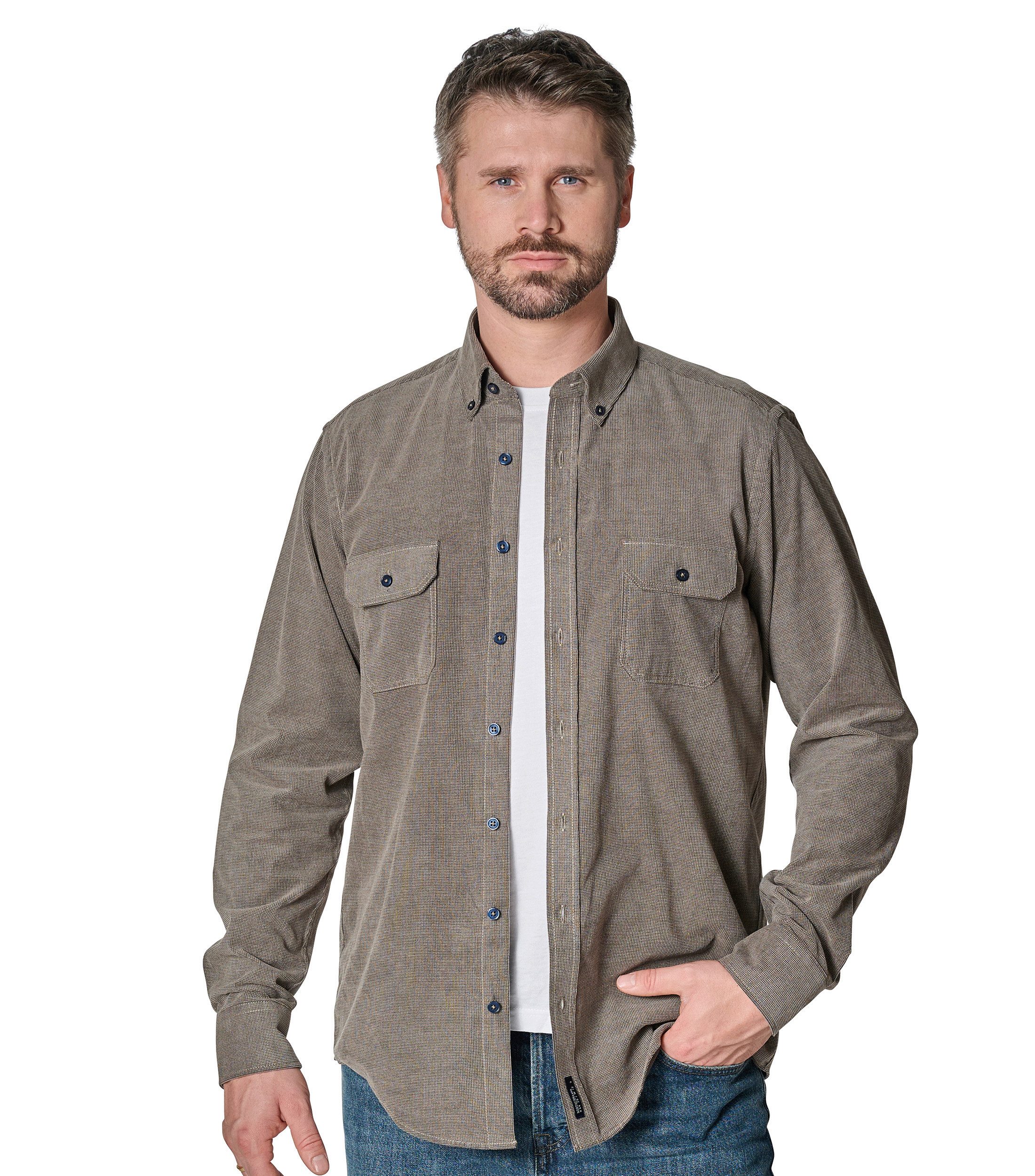 CASAMODA Langarmhemd CASAMODA Hemdjacke uni günstig online kaufen