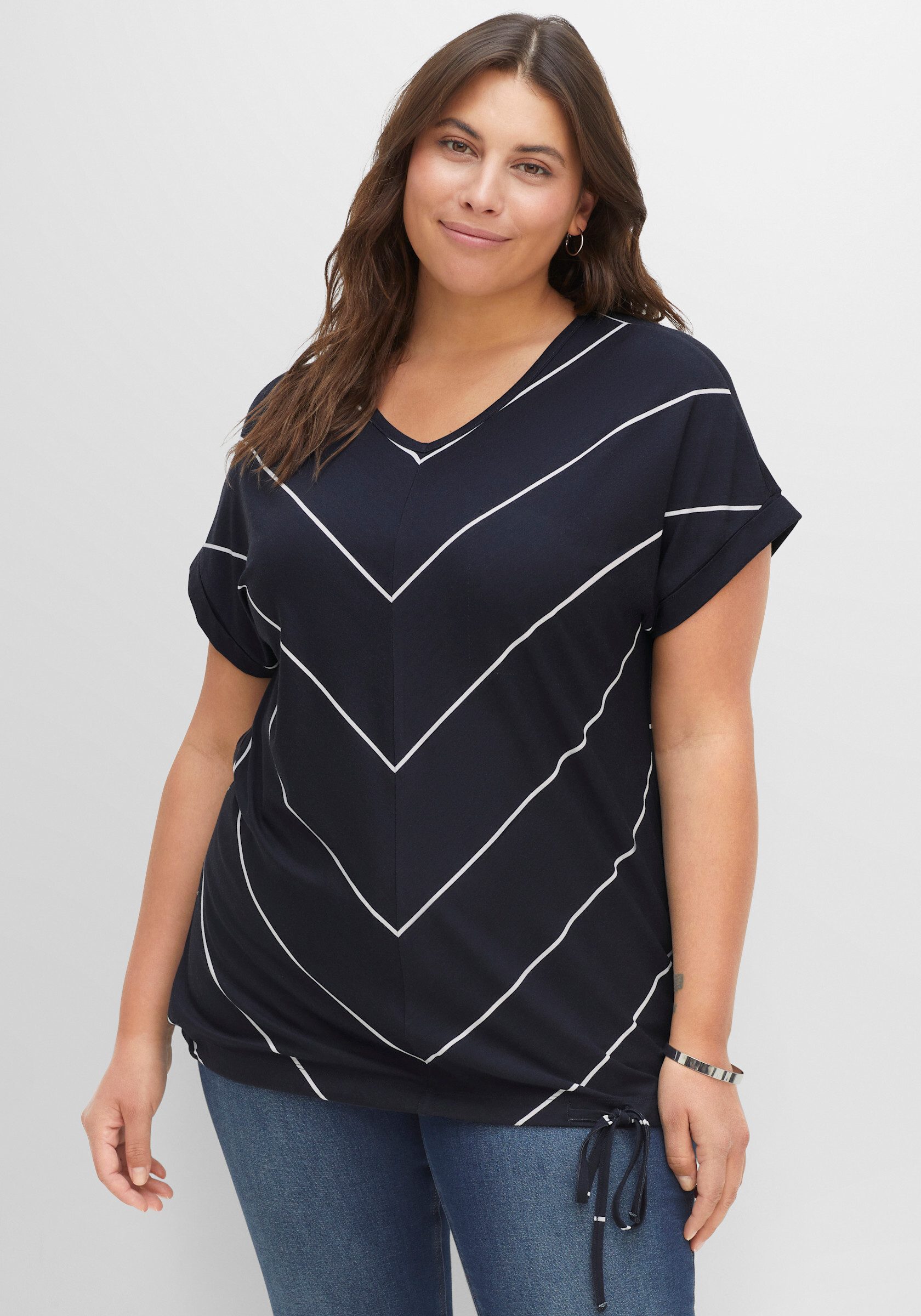 Sheego T-Shirt Streifenshirt günstig online kaufen