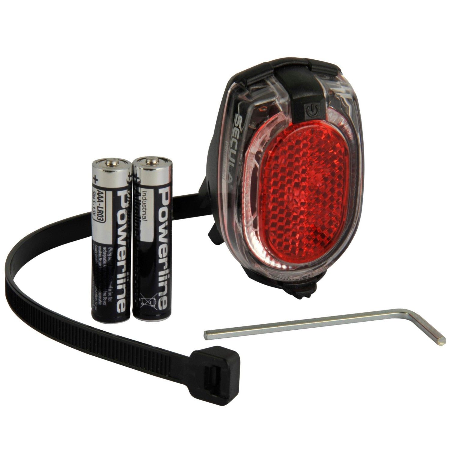 Busch + Müller Fahrrad-Rücklicht Secula Fahrrad LED Rücklicht Batterie Licht Hinten, Fahrrad-Lampe StVZO Beleuchtung Reflektor Halterung Licht Hinten