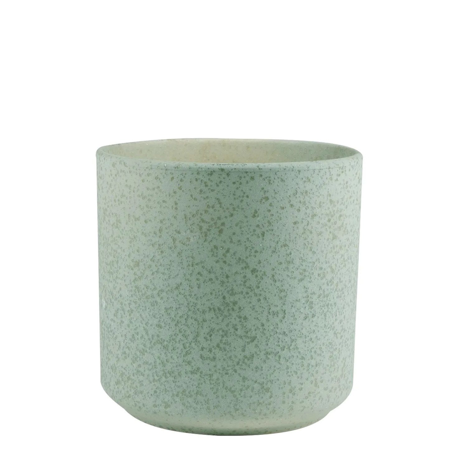 Hakbijl Glass Blumentopf Keramiktöpfe, Outdoor, Grün, Gesprenkelt, H: 15cm