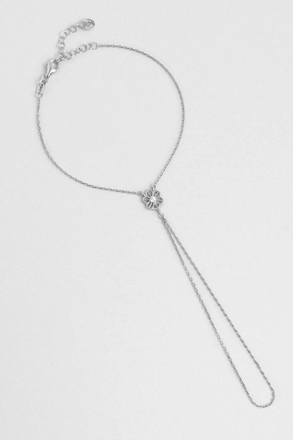 Armband 18K Weißgold plattierte Silber Handkette