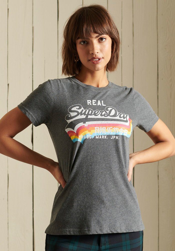 Superdry T-Shirt »Vintage Logo T-Shirt« mit Rainbow Print