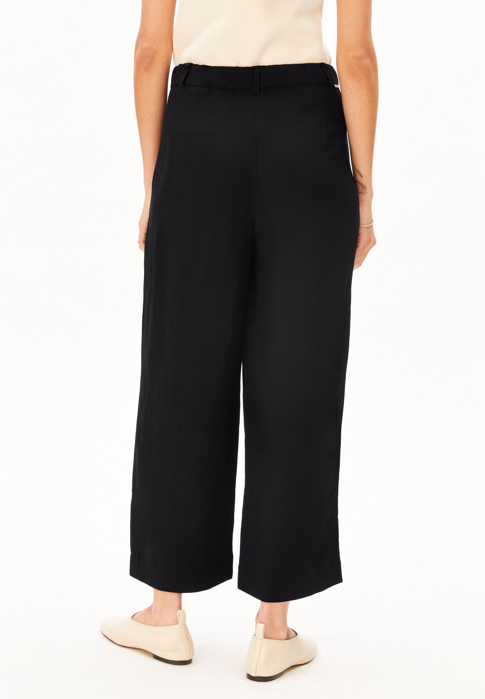 Armedangels Stoffhose CAARUNUS LINO Webhose aus Leinen-Mix (High Waist, Relaxed Fit)
