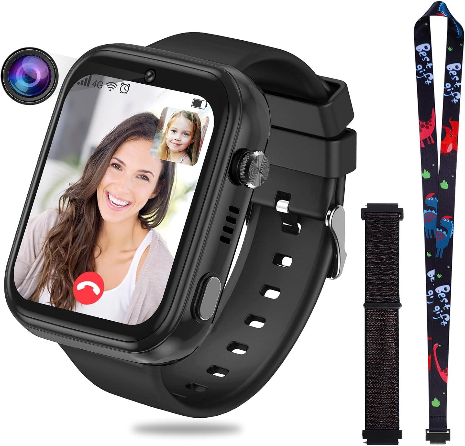 OKYUK T45 Smartwatch (3,5 cm, sim-karte), 4G Kinder Smartwatch