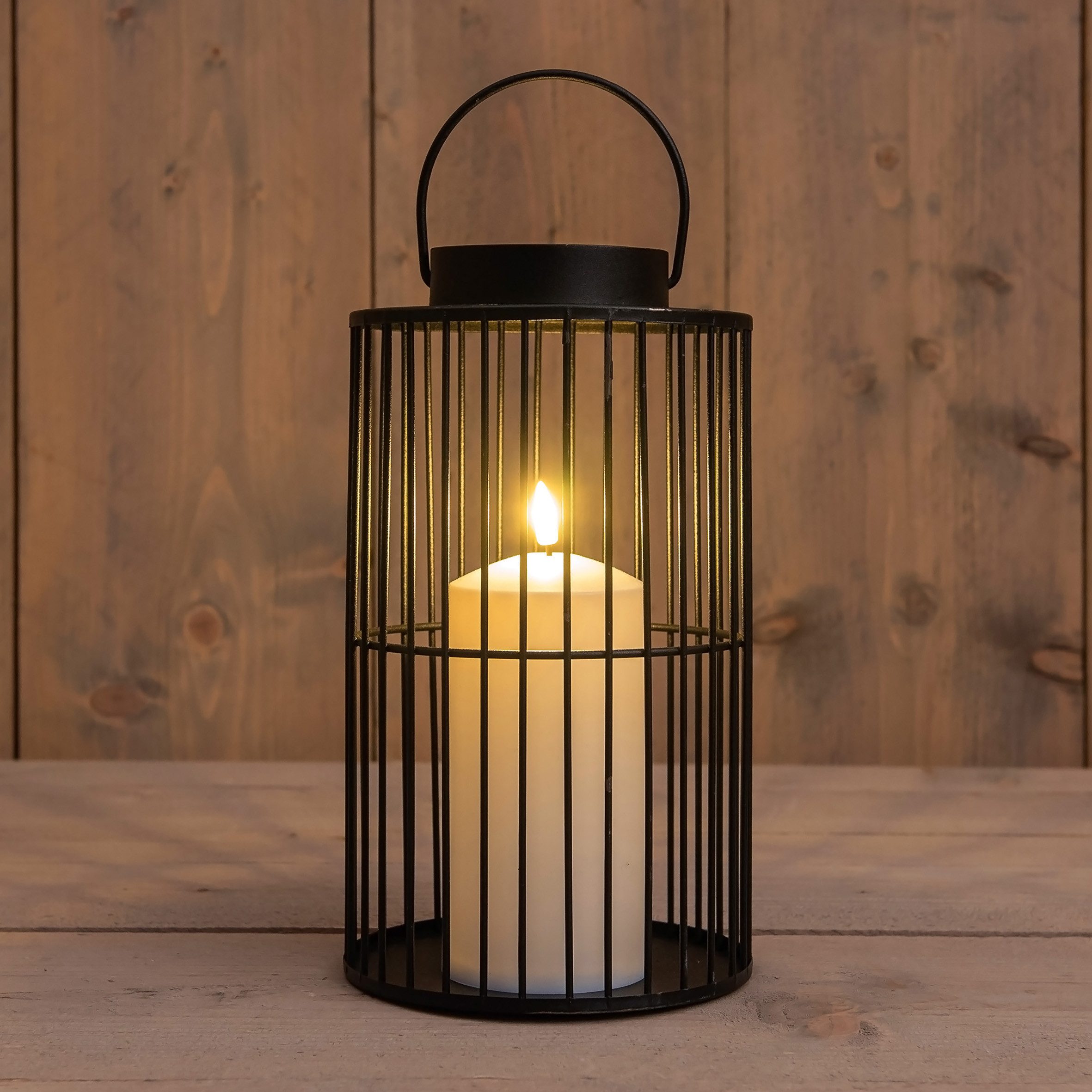 Spetebo LED Laterne Metall mit Timer für Außen und Innen, spritzwassergesch günstig online kaufen