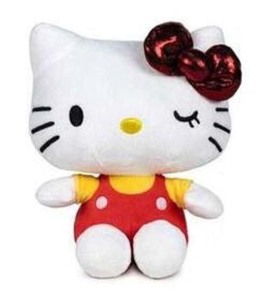 Tinisu Plüschfigur Hello Kitty Stofftier - 16 cm Kuscheltier Jubiläum Glitzer Plüschtier