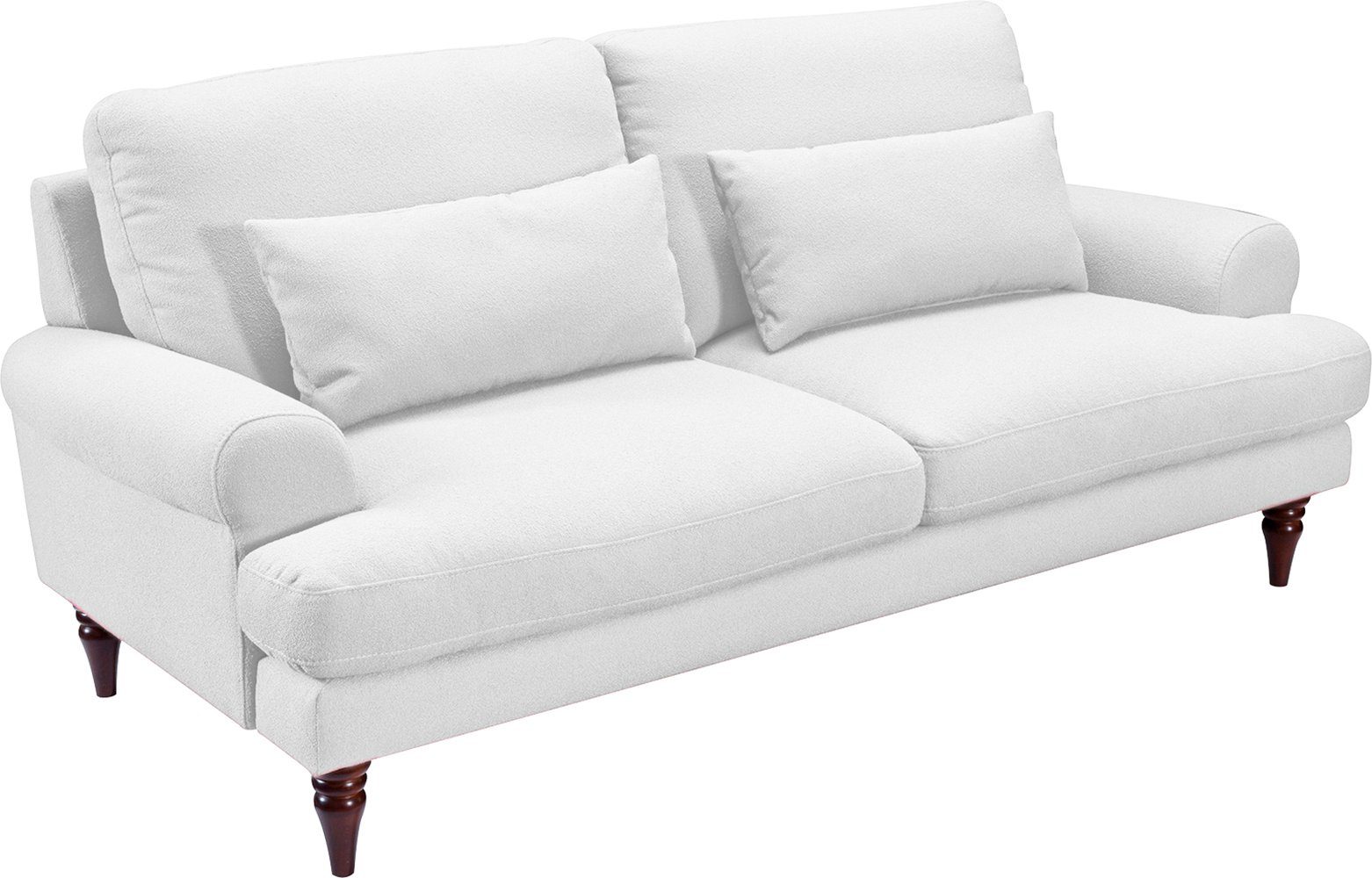 - Holzfüßen sofa Schaumstoffflocken-Füllung, 3-Sitzer, fashion inklusive Zierkissen mit exxpo und