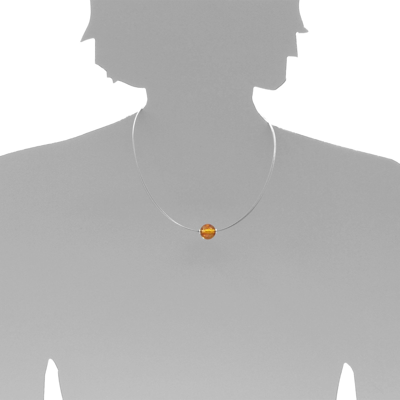 OSTSEE-SCHMUCK Collier Ostsee-Schmuck Collier Bernsteinkugel 13 mm (1-tlg) – Bild 5 von 5