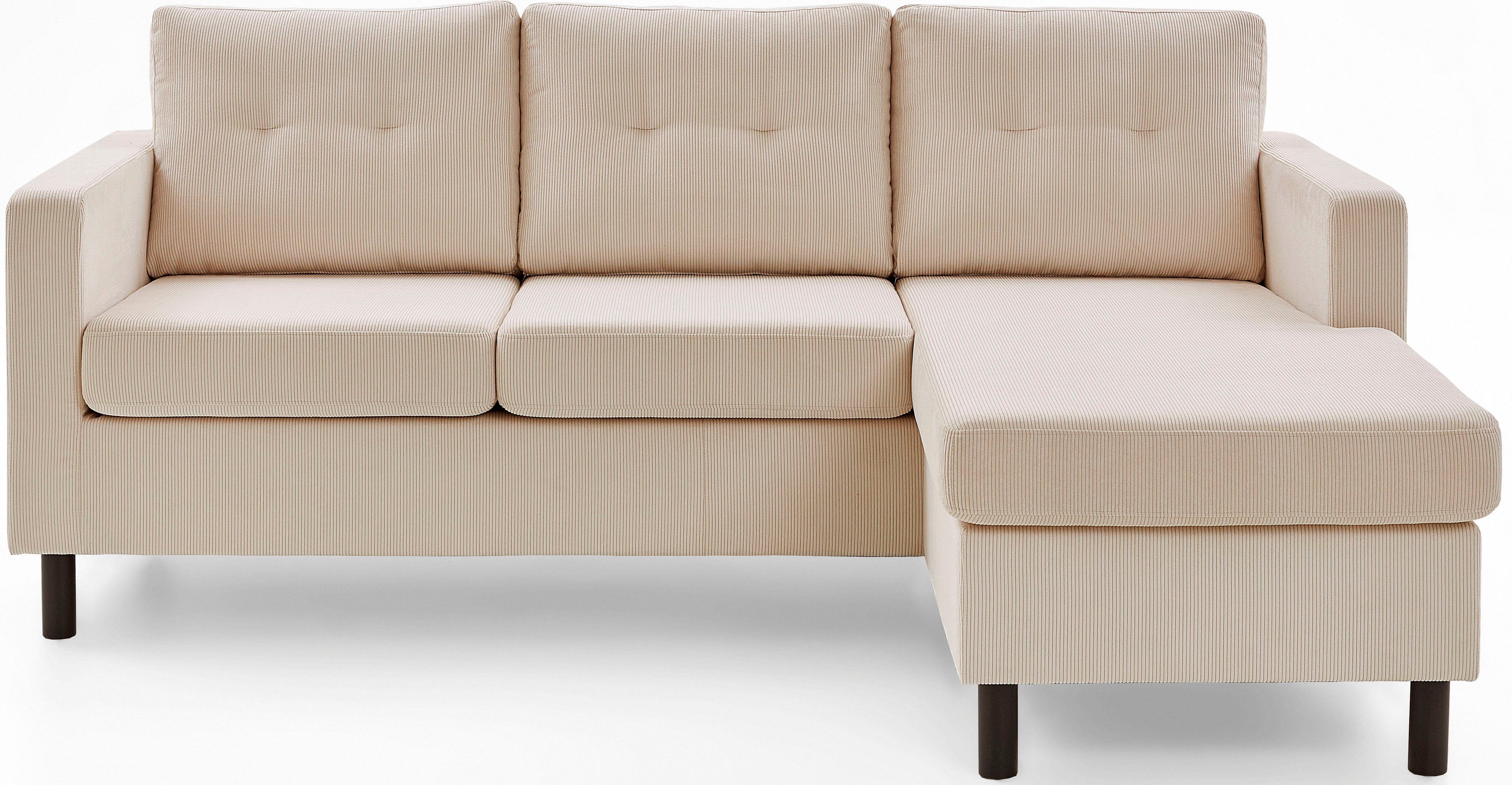 ATLANTIC home Ecksofa collection montierbar Ecksofa, im frei stellbar beidseitig Tea, Raum und Recamiere