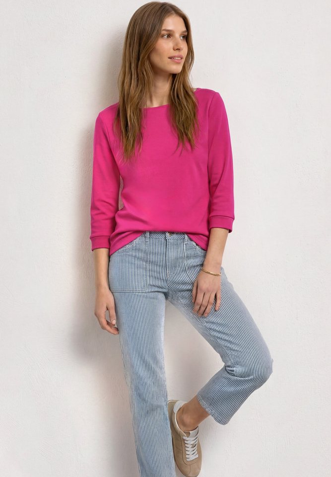 STREET ONE Langarmshirt mit U-Boot-Ausschnitt