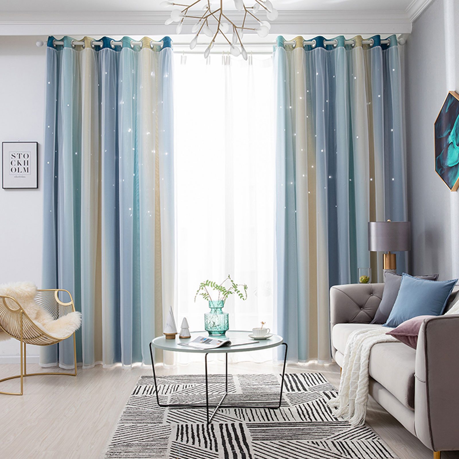 HAUSS SPOLE Verdunkelungsvorhang Verdunkelungs-Doppelvorhänge Morandi mit günstig online kaufen