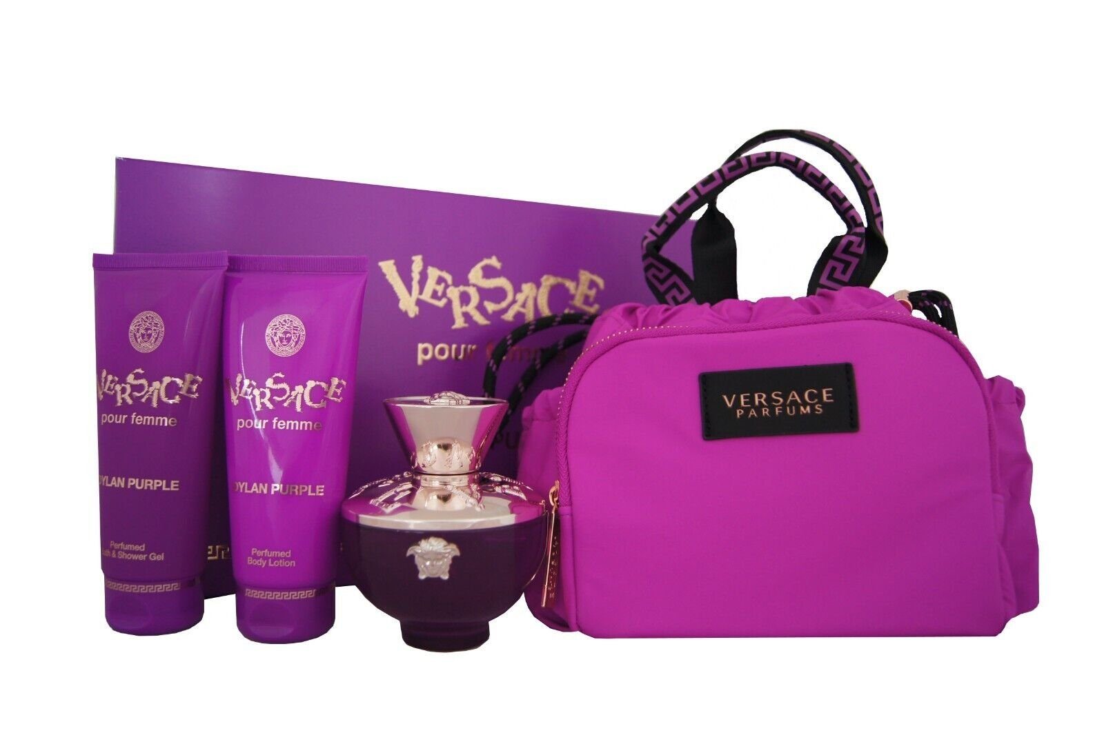 Versace Duft-Set 1-tlg. Versace 100ml+ BL100ml&Case, SG100ml+ EDP Dylan Purple femme pour