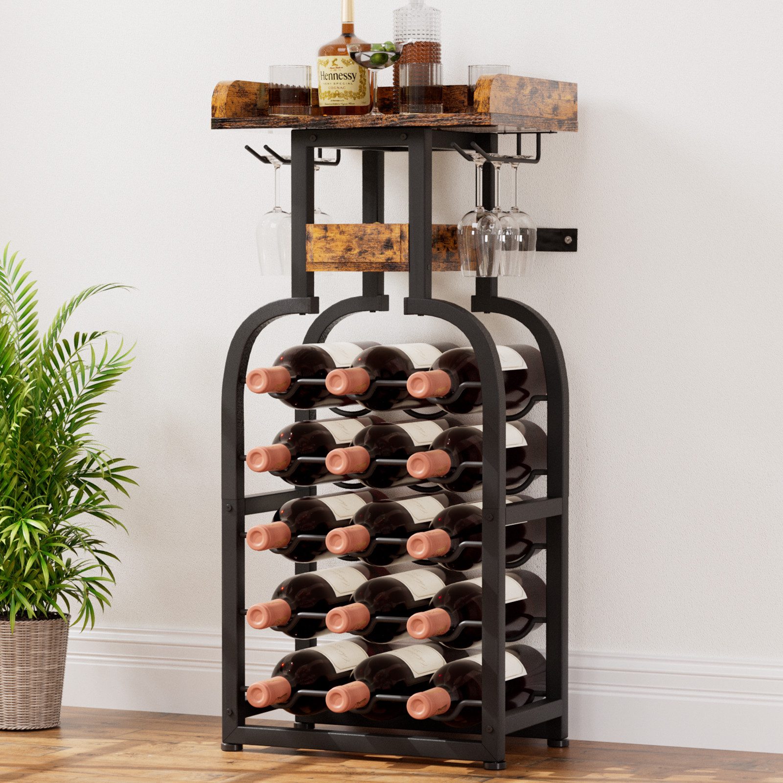 Yorbay Weinregal Vintage Design,Weinständer aus Holz günstig online kaufen