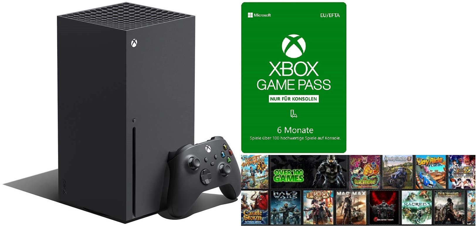 Xbox Series X KONSOLE 1 TB + Xbox Game Pass - 6 Monate Abonnement Xbox-Controller