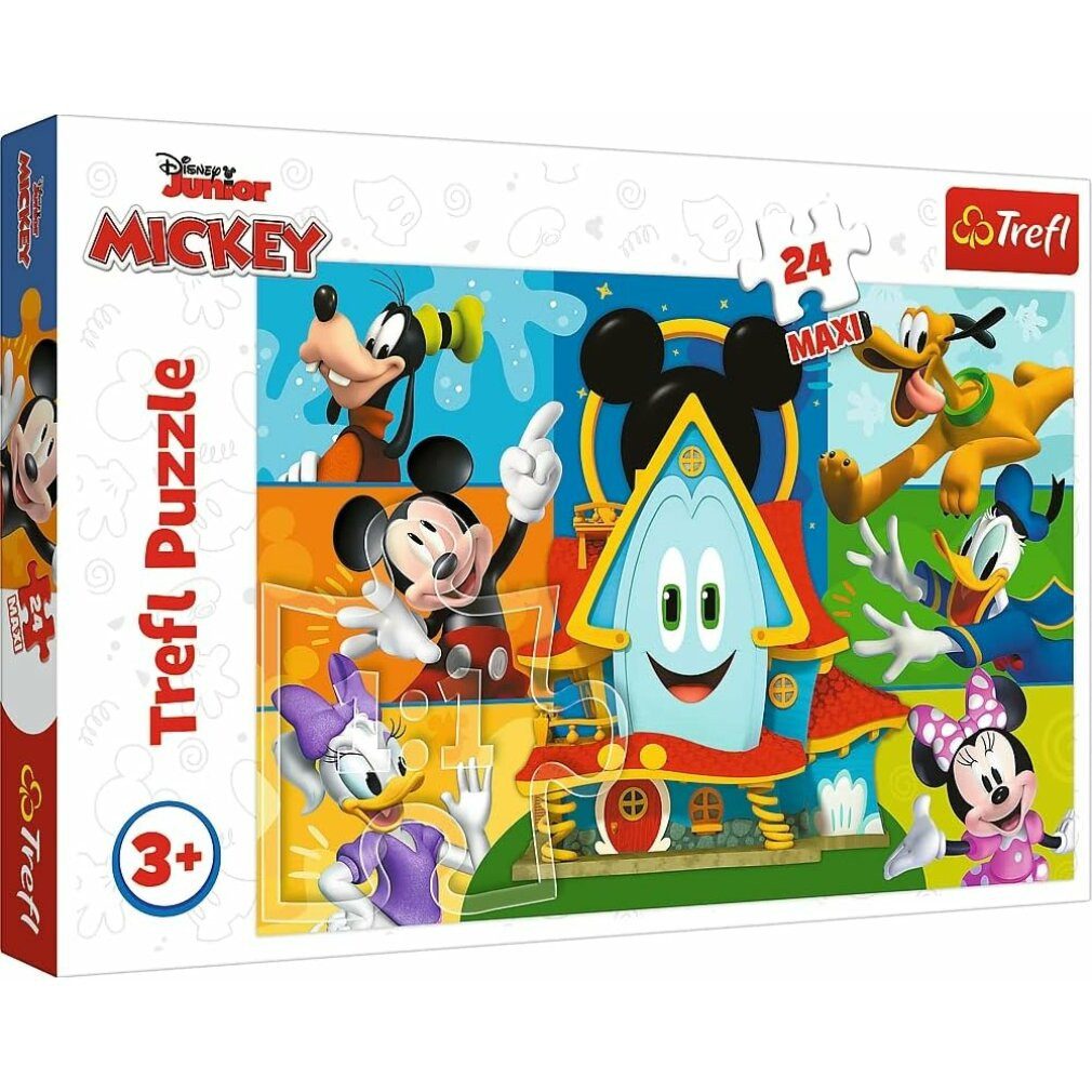 Trefl Puzzle Mickey's Club Puzzle: Micky Maus und Freunde MAXI 24 Teile, Puzzleteile