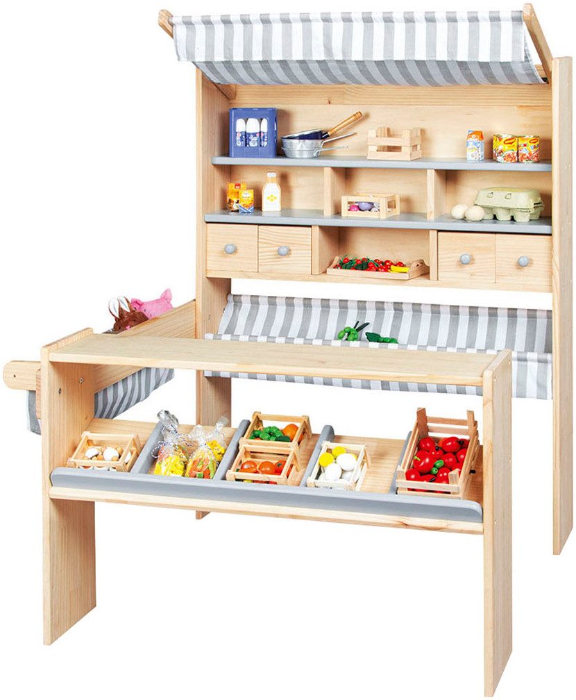 Pinolino® Kaufladen Marktstand Lucy, grau