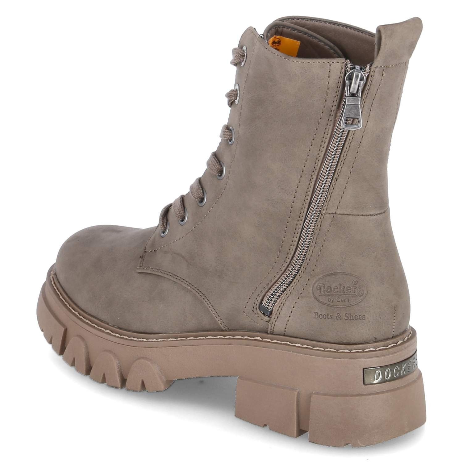 630430 Gerli Boots Schnürstiefel Combat Dockers by taupe
