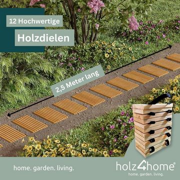 holz4home Gartensteg Rollweg Aus Lärche 35 cm, Einfach Ausrollen, Witterungsbeständig