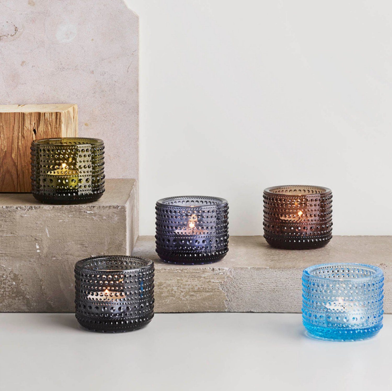 IITTALA Teelichthalter Kastehelmi Grau günstig online kaufen