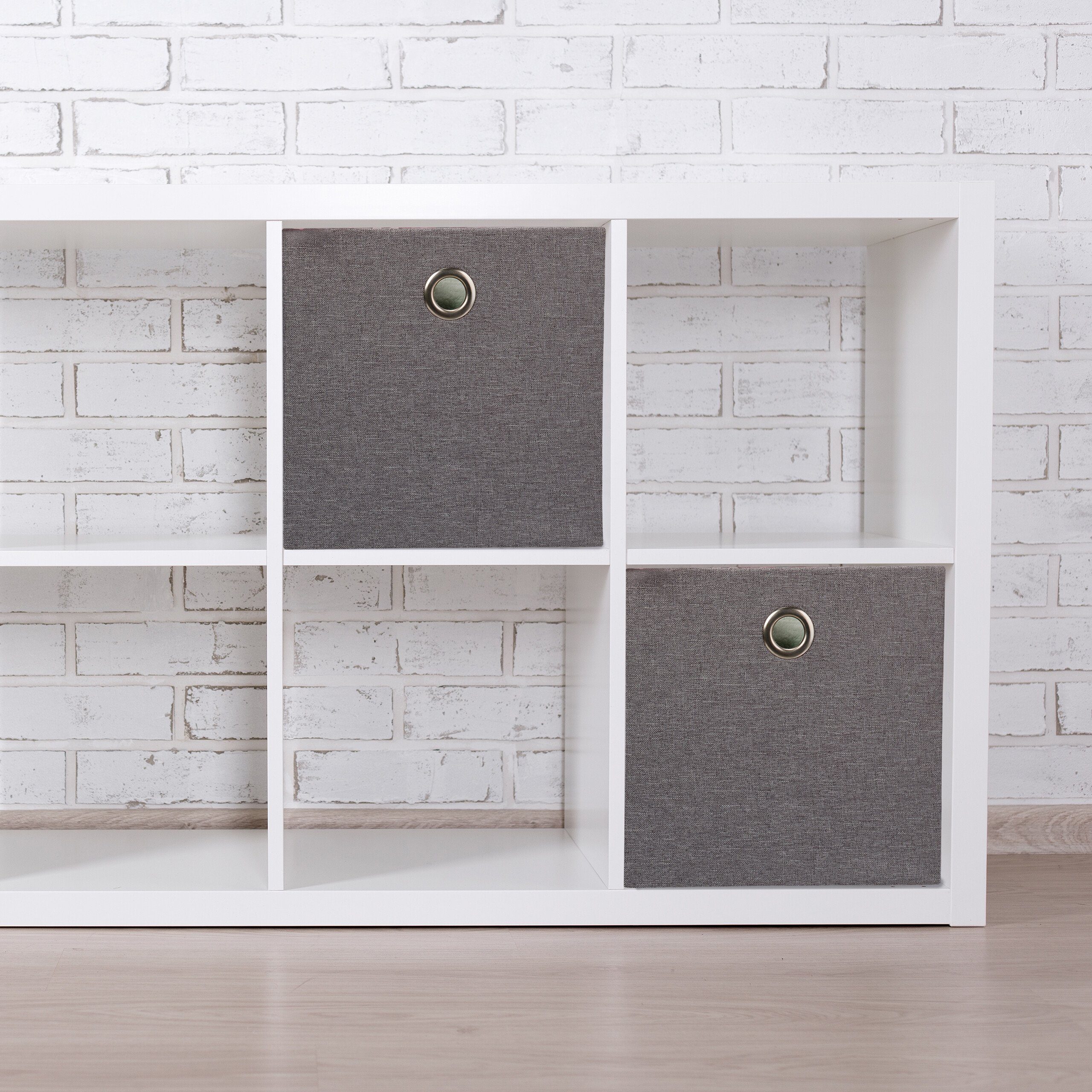 relaxdays Aufbewahrungsbox im 2er Set, Grau günstig online kaufen