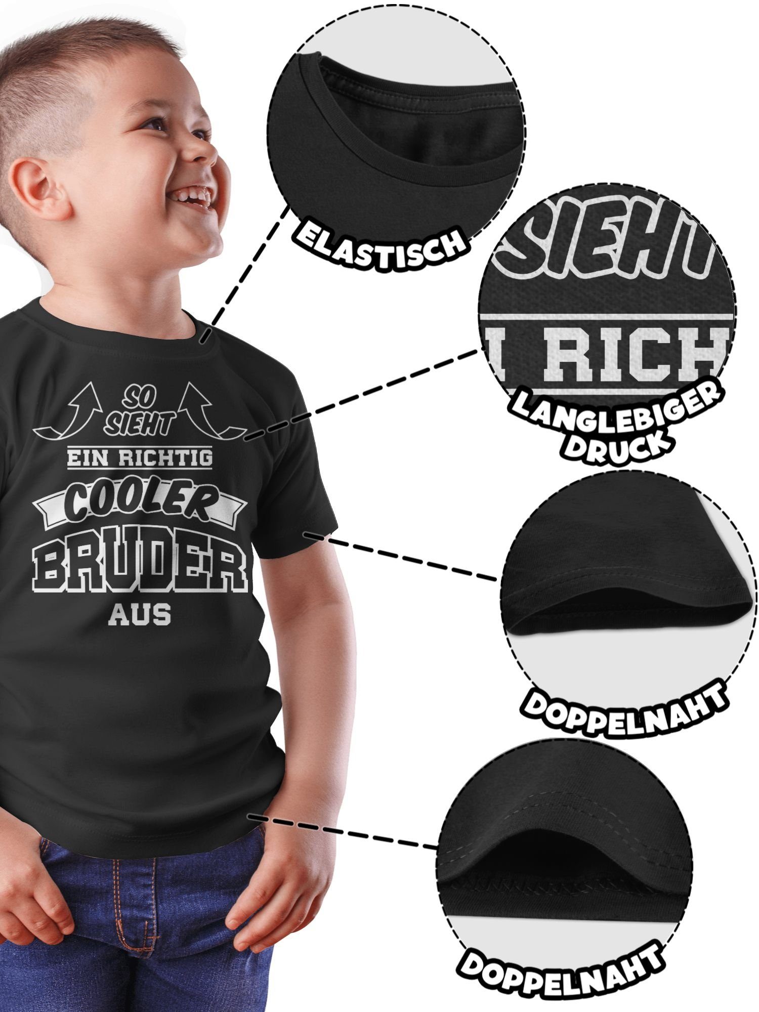 Shirtracer T-Shirt So sieht ein richtig cooler Bruder aus Pfeile (1-tlg) Bruder
