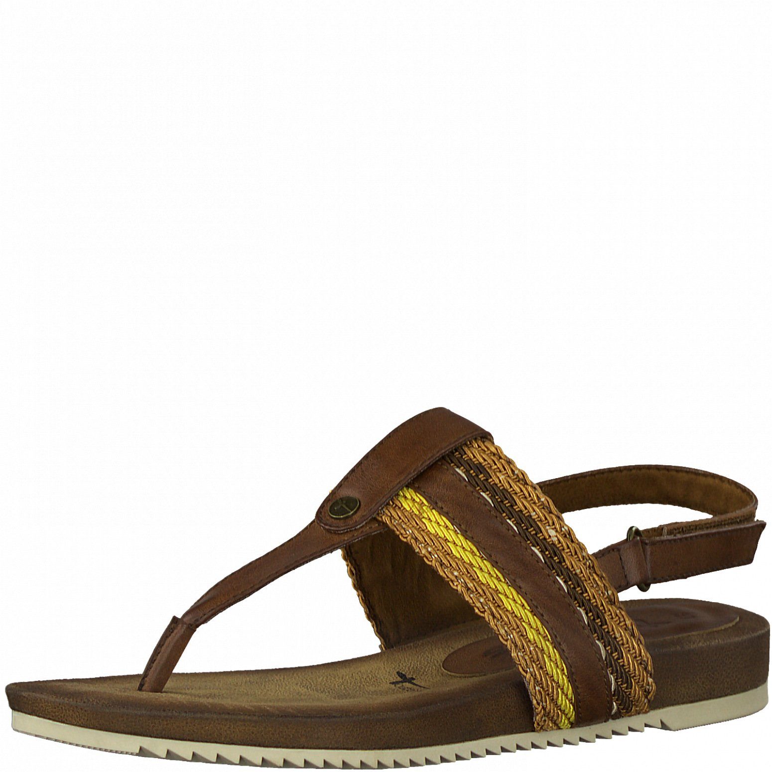 TAMARIS Damen Zehentrenner Sandale 1-28105-26-392 cognac comb / braun Sandale
