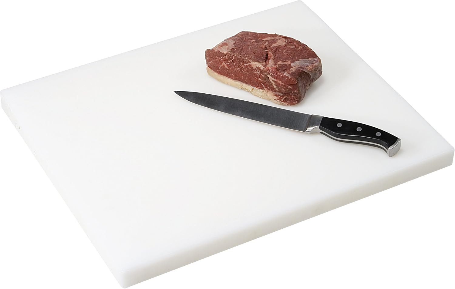Tranchierbrett Tranchierbrett massiver Kunststoff 50 x 40 x 3 cm, weiß
