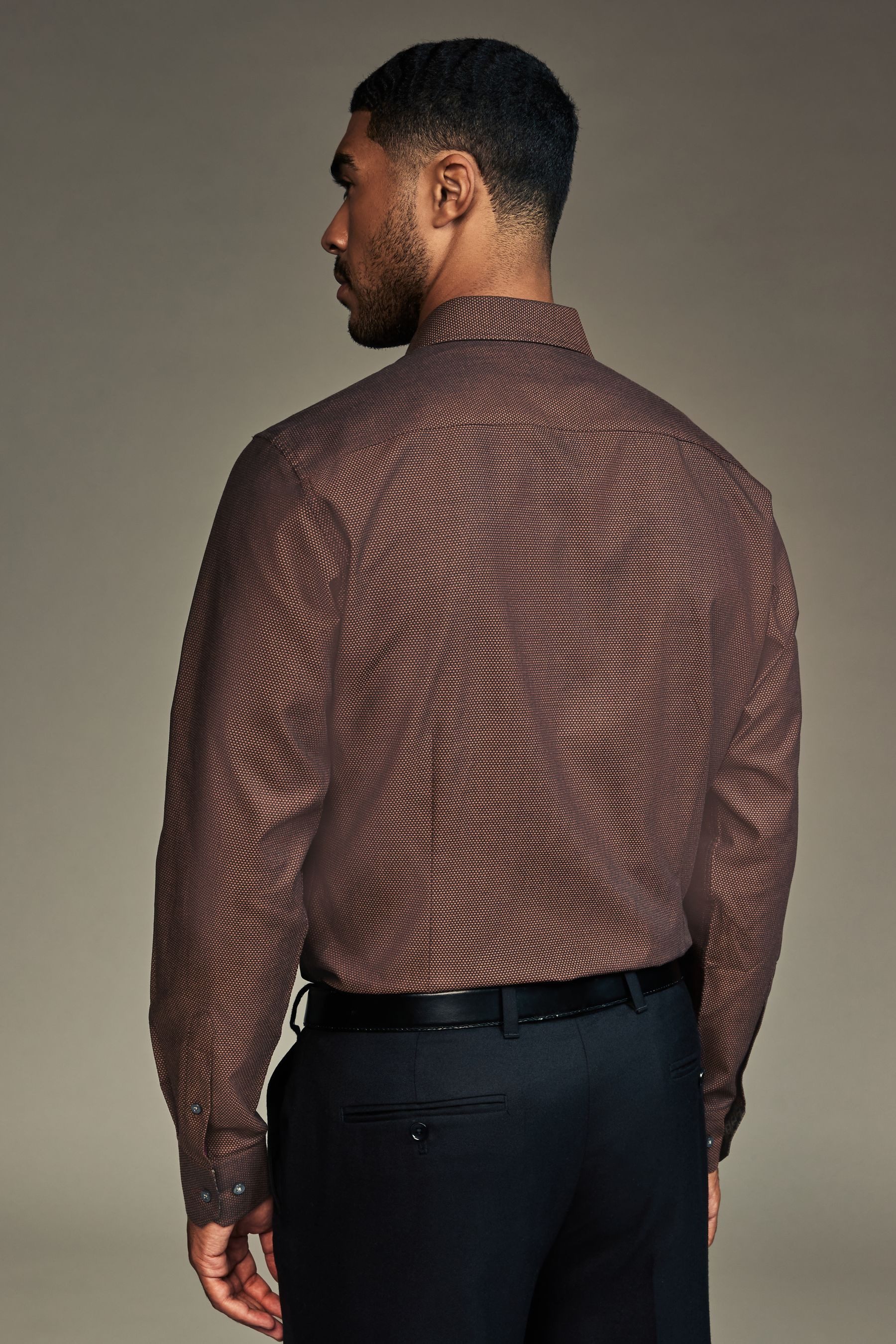 Next Langarmhemd Pflegeleichtes, paspeliertes Slim Fit günstig online kaufen