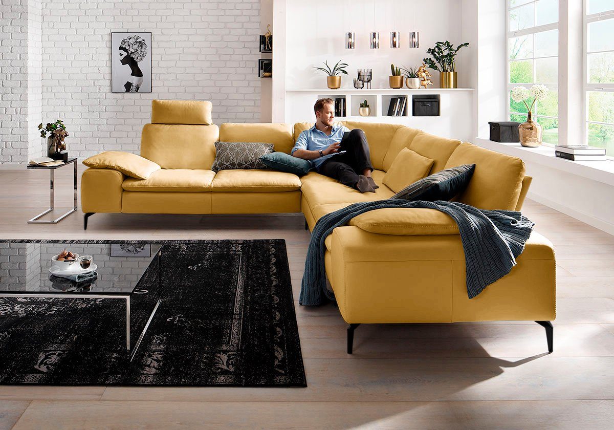 W.SCHILLIG Ecksofa valentinoo, Designsofa, elegant und bequem, L-Form, Set, mit Sitztiefenverstellung, Breite 318 cm