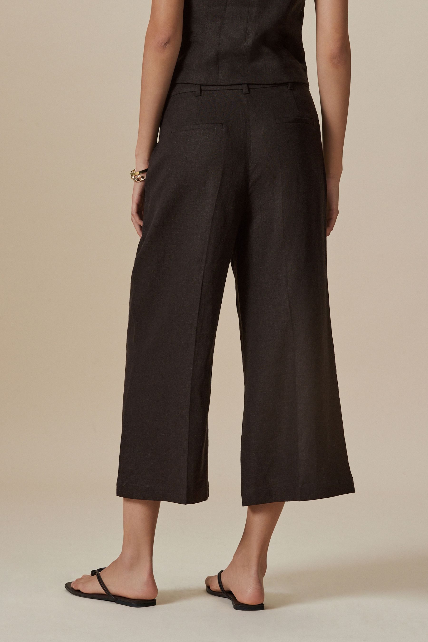 Next Culotte Hosenrock mit aufgesetzter Tasche und Leinenanteil (1-tlg) günstig online kaufen