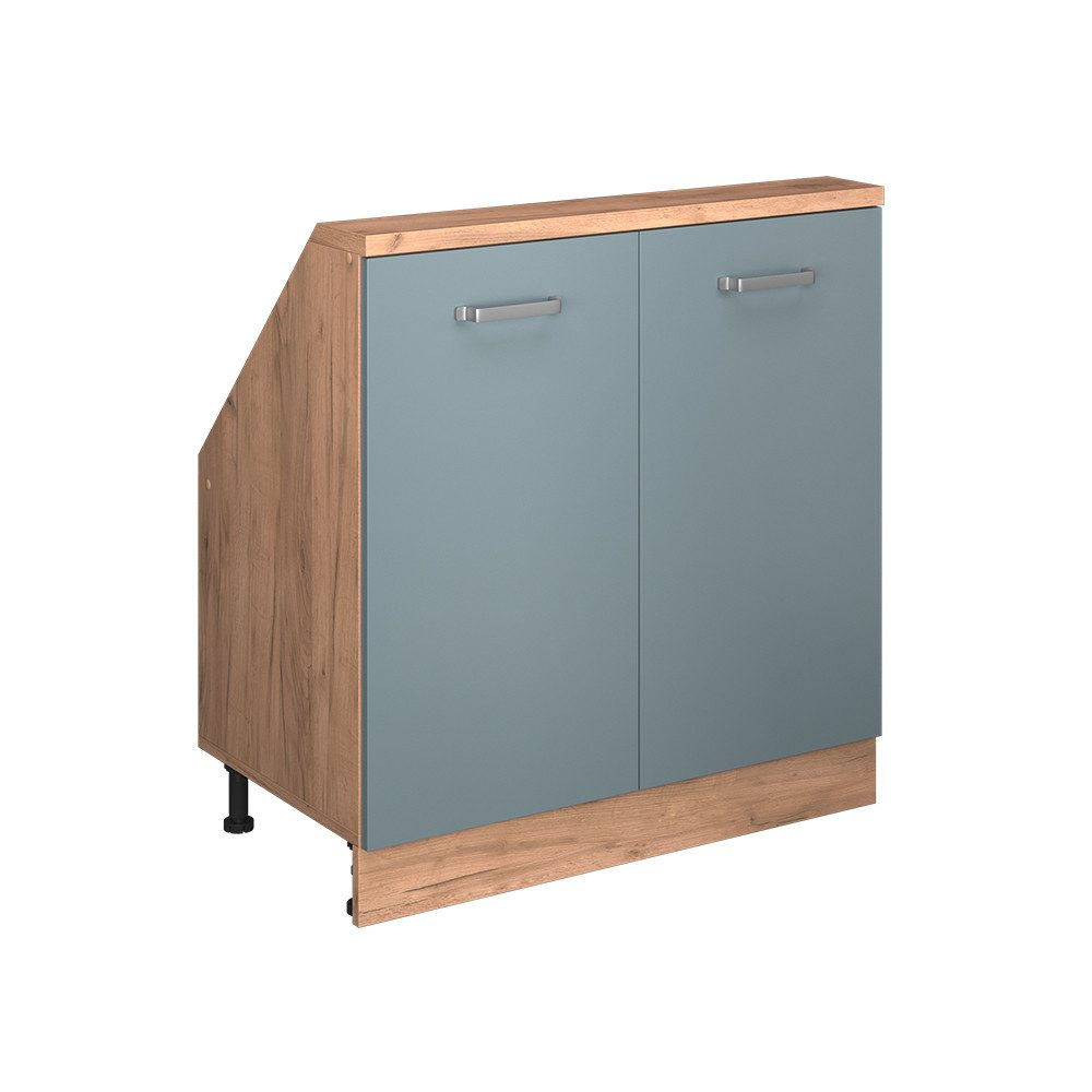 Vicco Unterschrank R-Line, Blau-Grau/Goldkraft Eiche/Goldkraft Eiche, günstig online kaufen