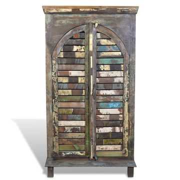 furnicato Bücherregal Bücherschrank Altholz Mehrfarbig mit 3 Ablagen & 2 Türen