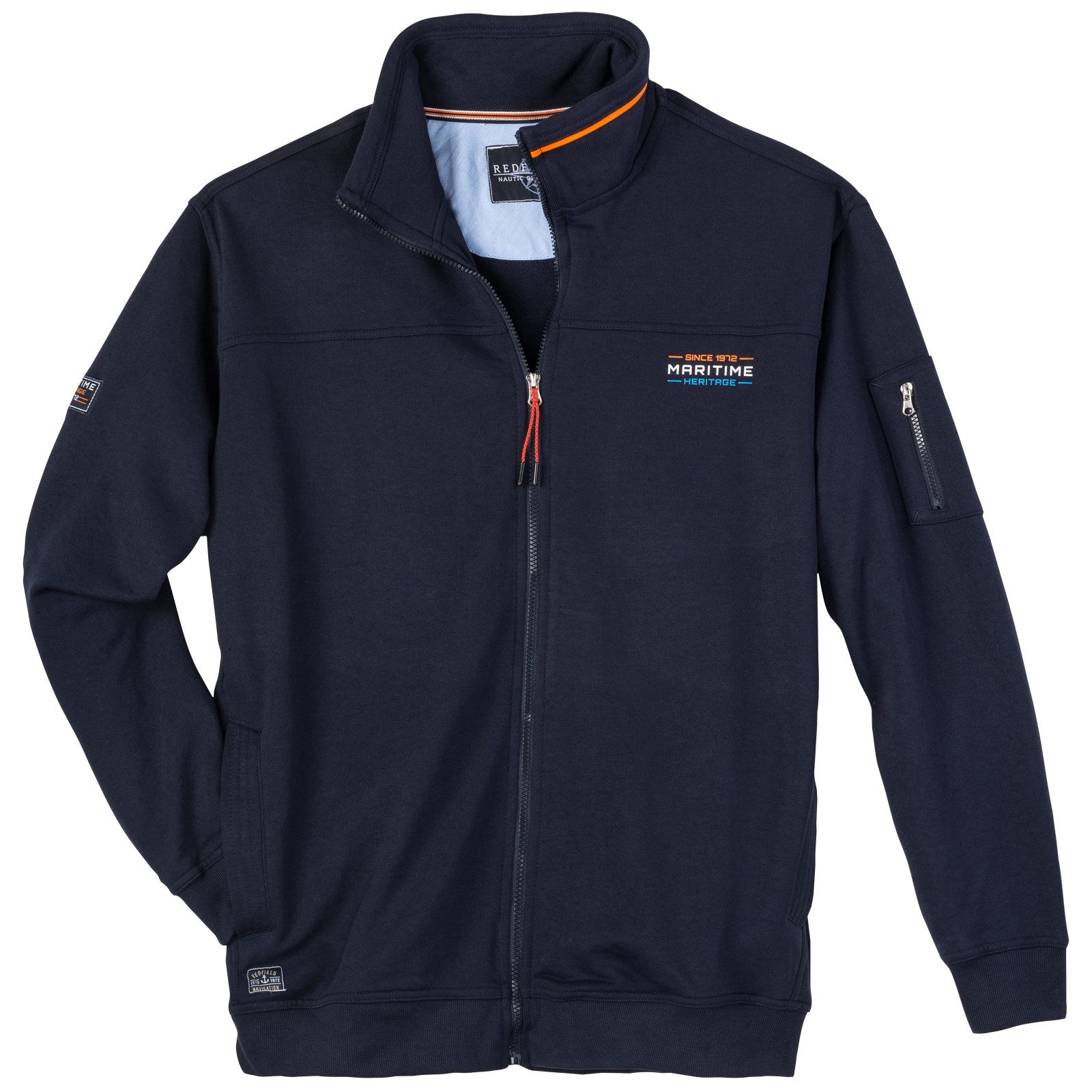 redfield Sweatjacke Redfield Sweatjacke Übergrößen maritim dunkelblau
