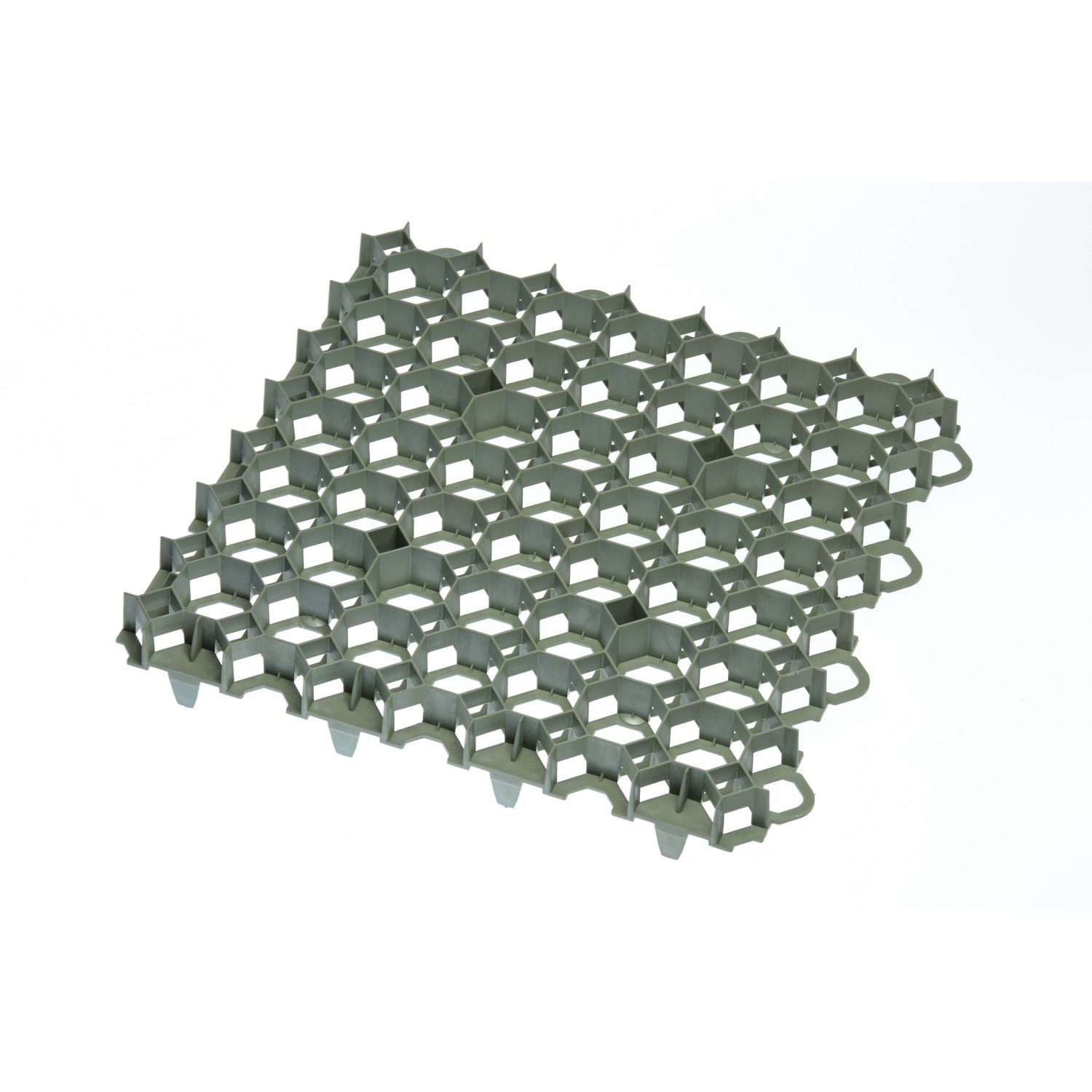 acerto® Rasenkante acerto Rasengitter Kunststoff Platte grün 49x49x4 cm Befahrbar Rasengitterplatten