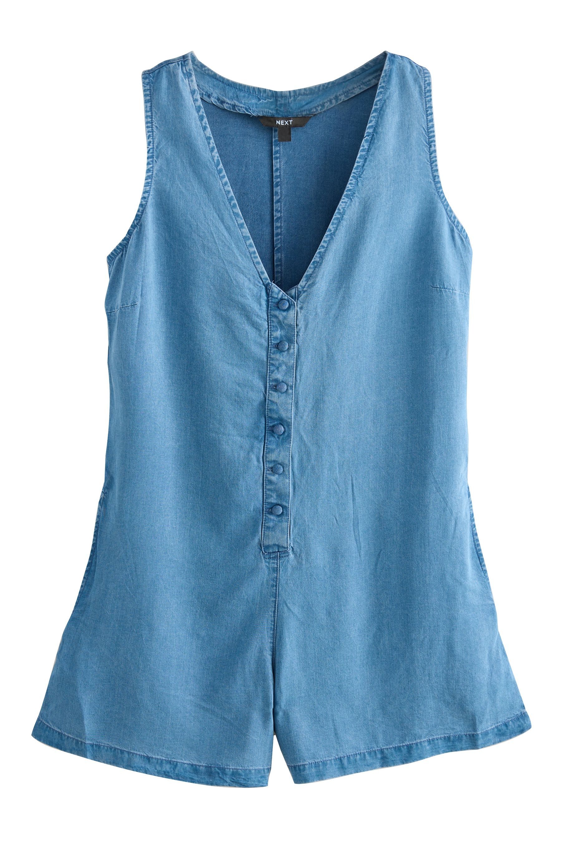 Next Jumpsuit Leichter Denim-Playsuit aus Lyocell (1-tlg) günstig online kaufen