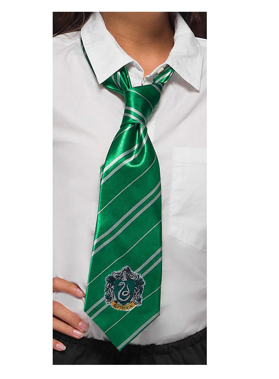 Metamorph Zauberer-Kostüm Harry Potter Slytherin Krawatte, Auffällige Krawatte im Stil der Hogwarts-Schuluniformen