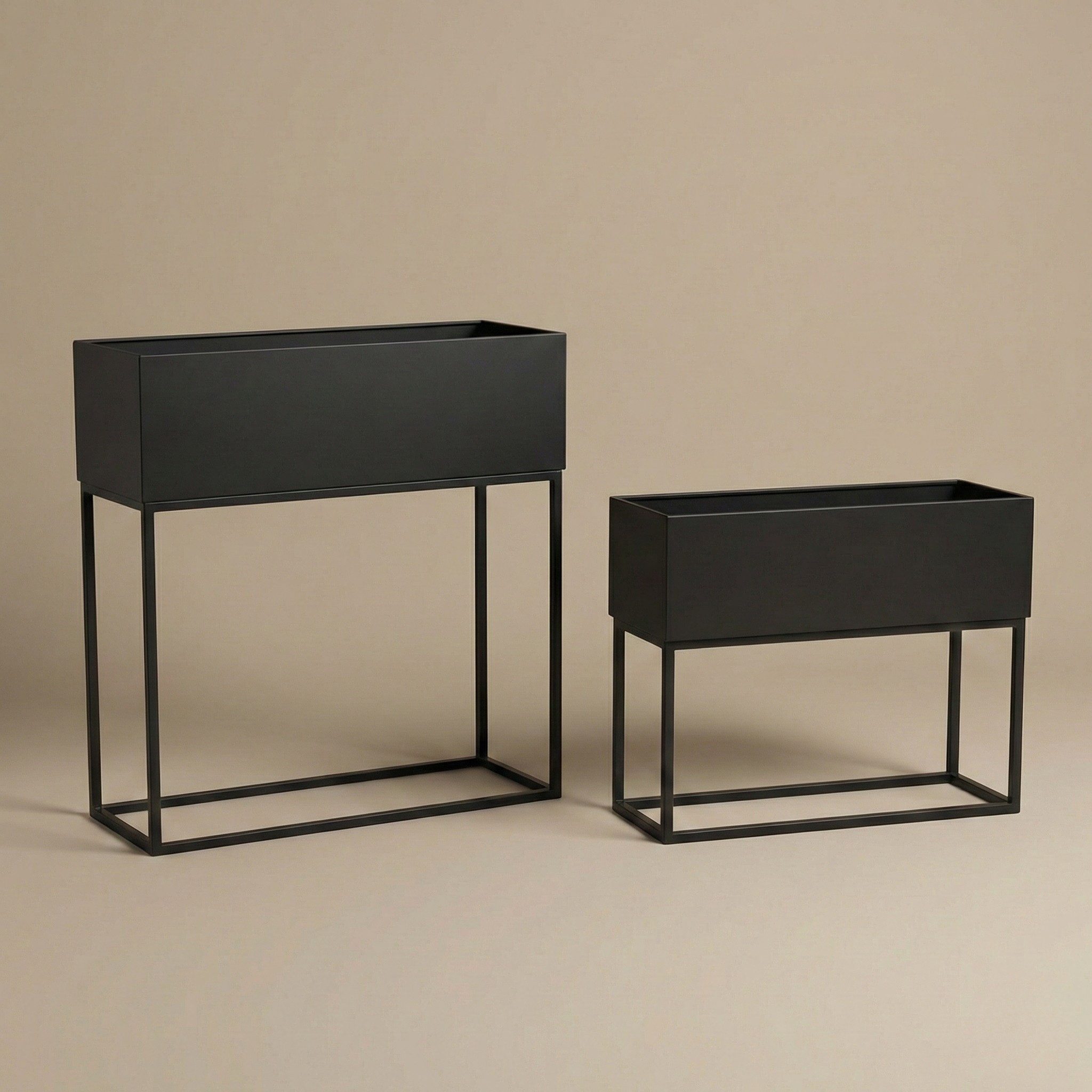 EDAXO Blumenständer Längliche Blumenständer Loft aus Metall TINO, 2er-Set (2er-Set, Set aus 2 Stück)