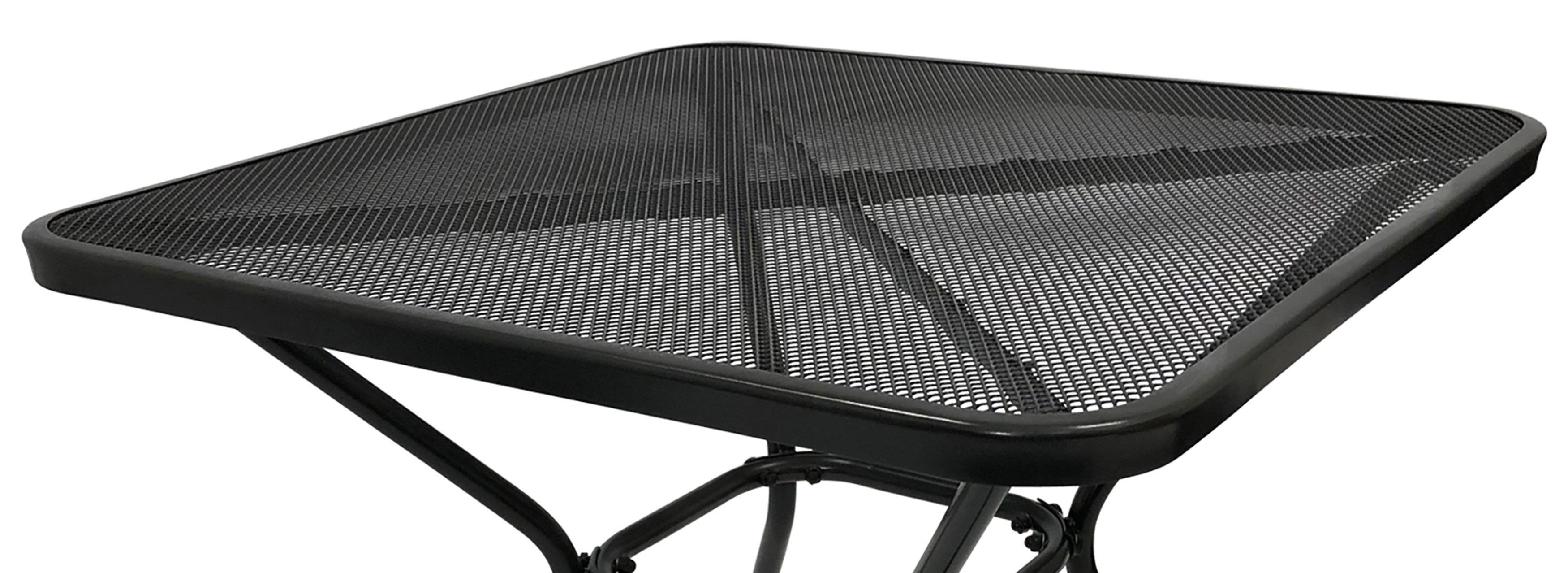 TPFGarden Gartentisch GLASGOW (Bistrotisch - Gartentisch aus Streckmetall pulverbeschichtet, Hochwertiger und robuster Metalltisch dunkelgrau), Outdoor Esstisch - Terrassentisch - Maße (BxHxT): 70 x 72 x 70 cm