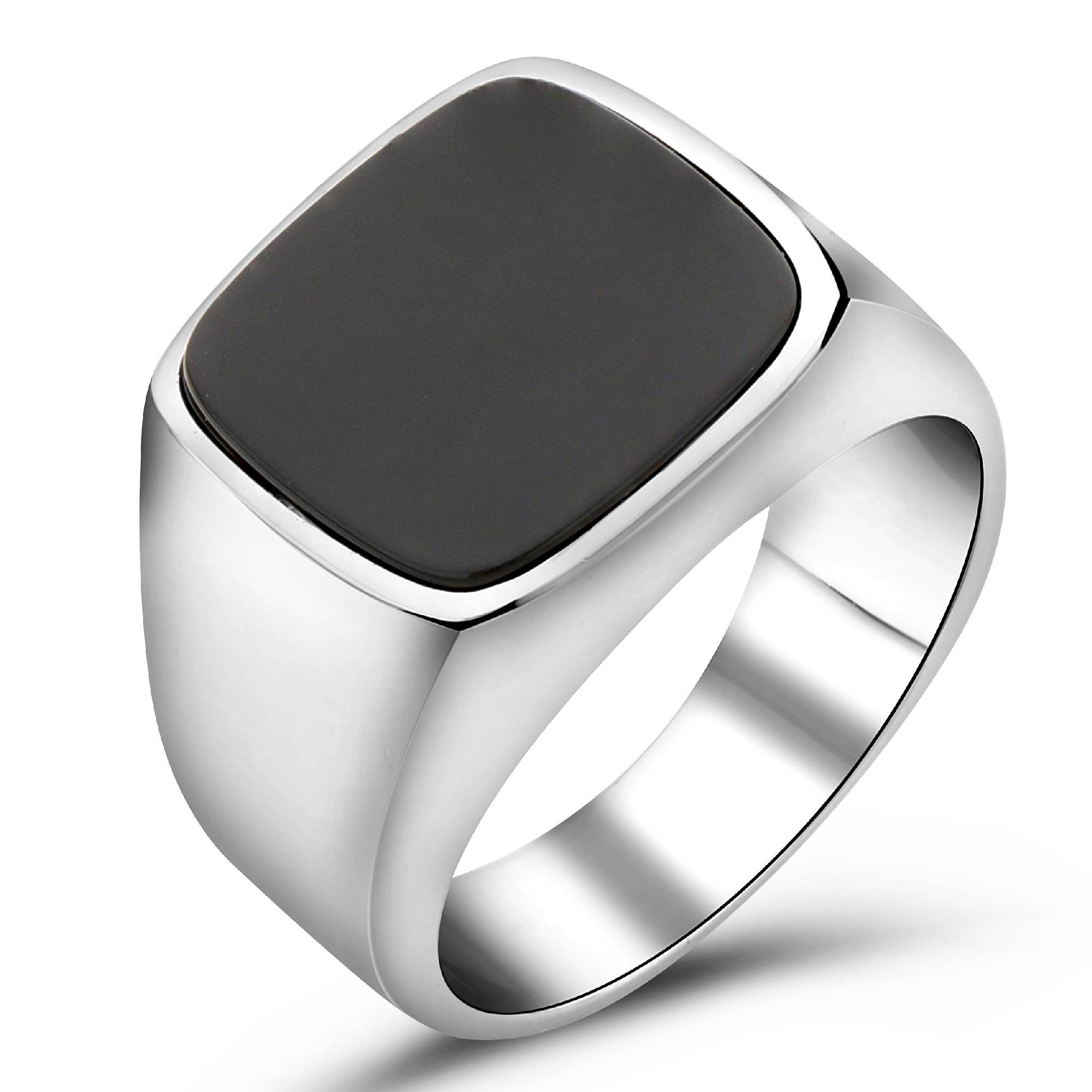 Tony Fein Siegelring Siegelring Onyx Stein 925er Silber, Made in Italy für günstig online kaufen