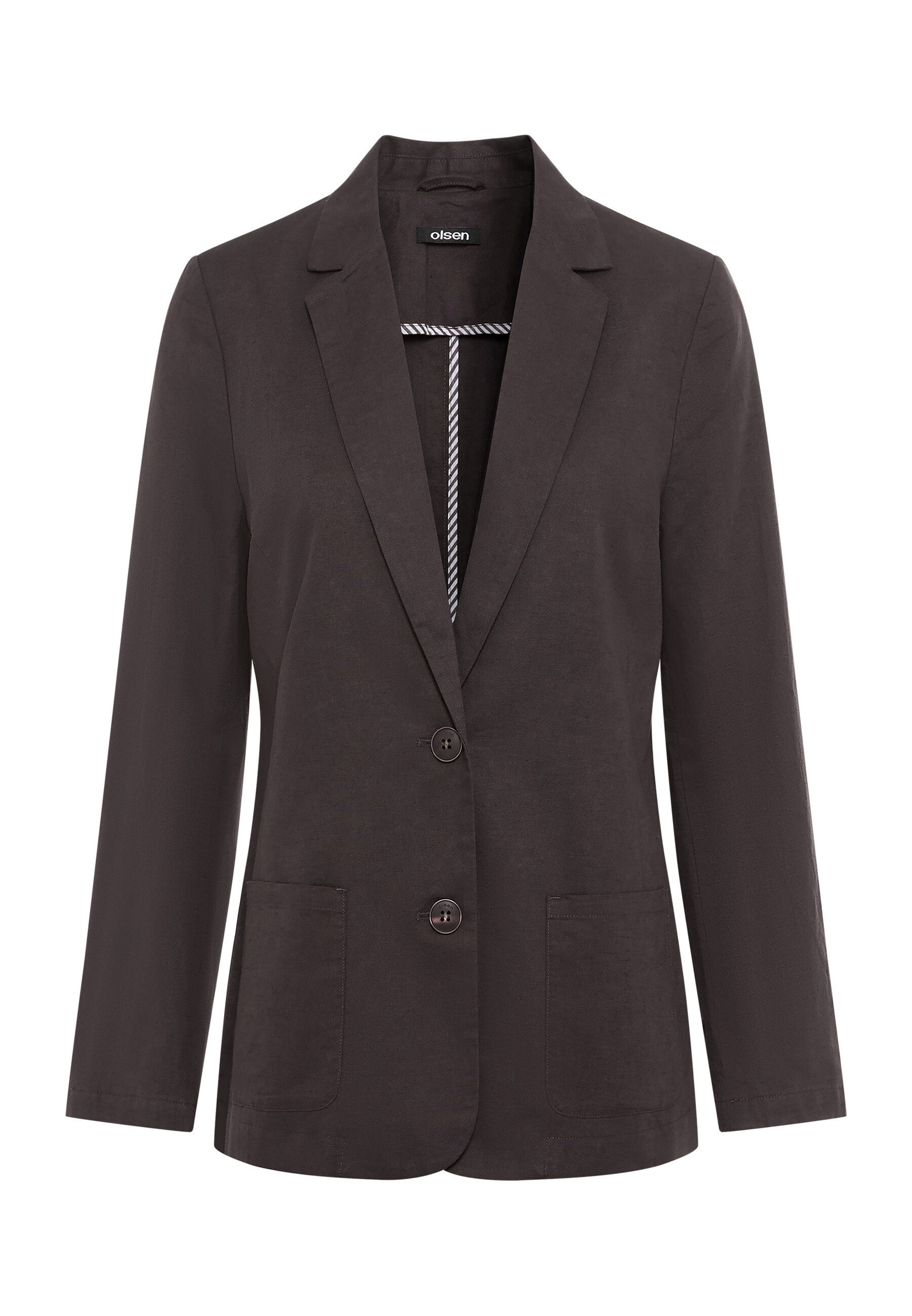 Olsen Kurzblazer Blazer aus Leinen-Baumwollmix