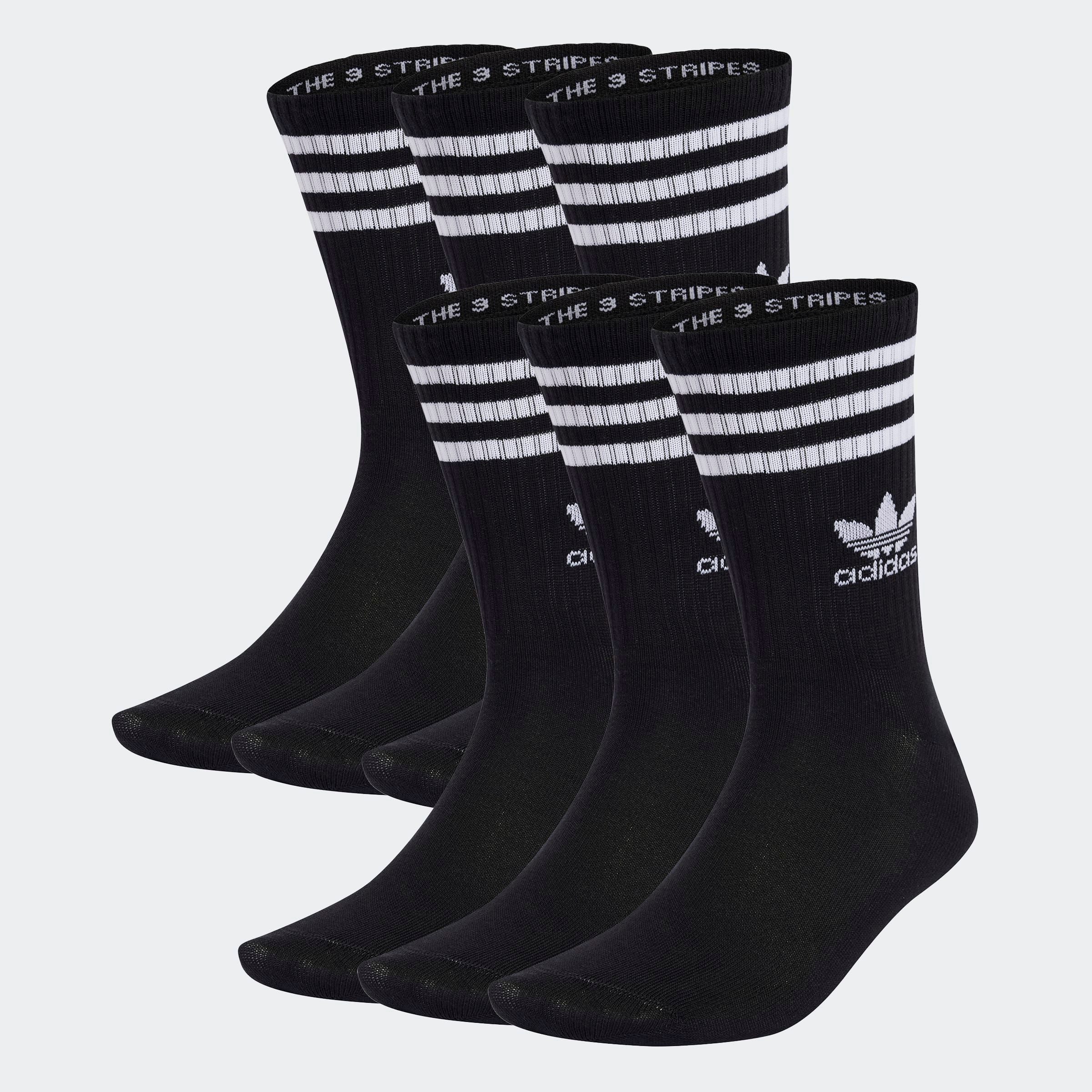adidas Originals Sportsocken 3-STREIFEN CREW, 6 PAAR (6-Paar) für Laufen, 6er-Pack, mit legendären 3-Streifen und Trefoil Logo