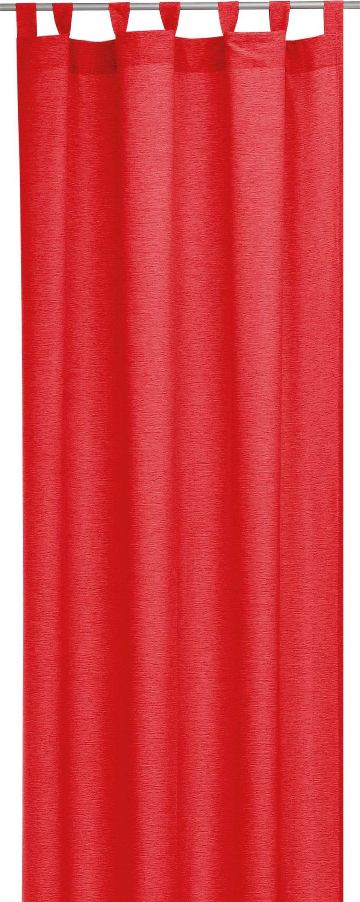 "Leinen - Schlaufen Rot Gardine Bestlivings, x Blickdichte (1 in 140cm (BxL) 245cm Optik", Vorhang, blickdicht, St),
