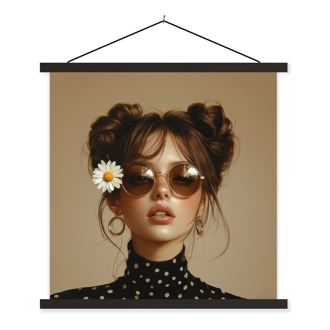 MuchoWow Poster Frau - Beige - günstig online kaufen