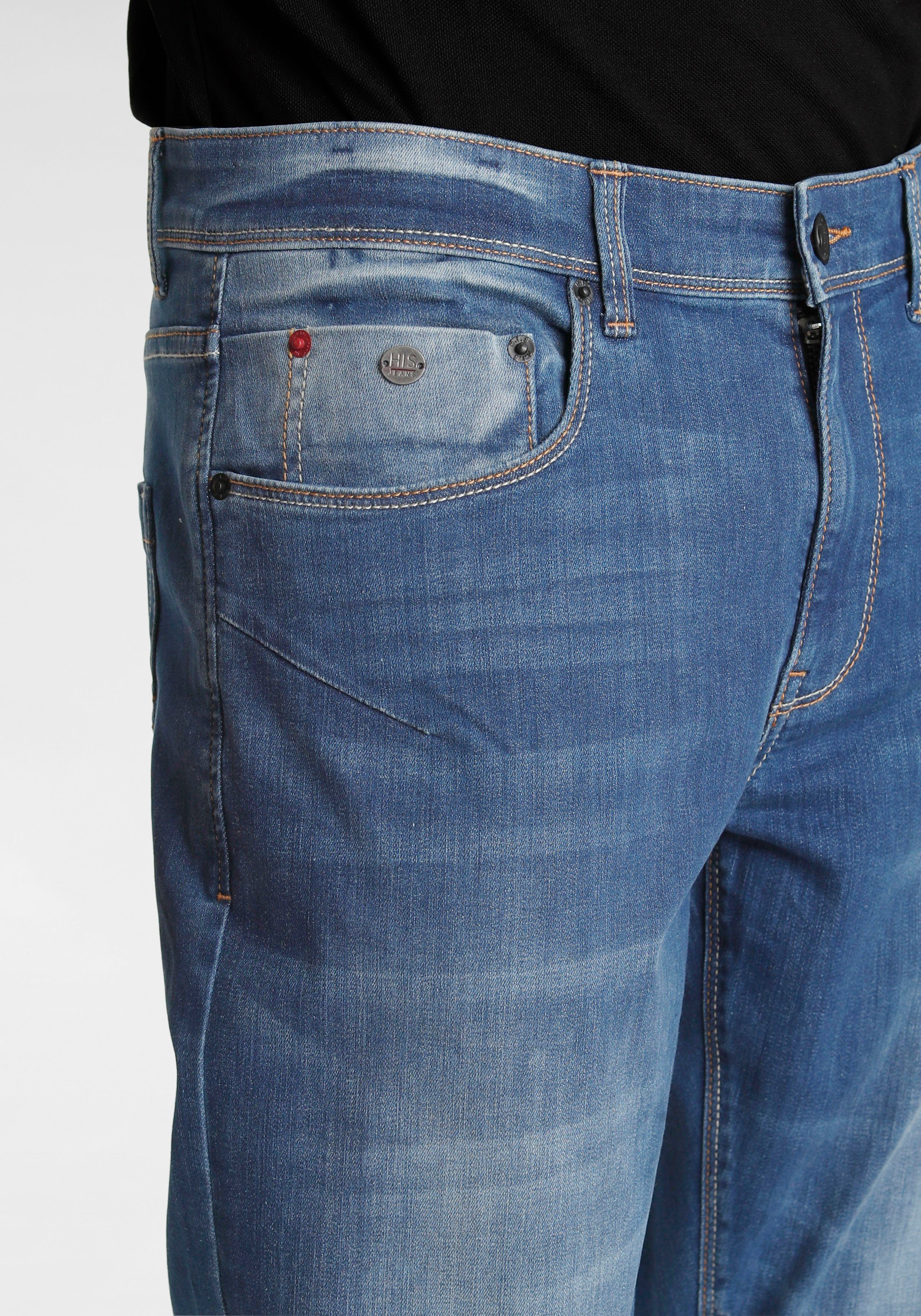H.I.S Comfort-fit-Jeans ANTIN bequeme Passform, gerades Bein, mit Used-Waschung