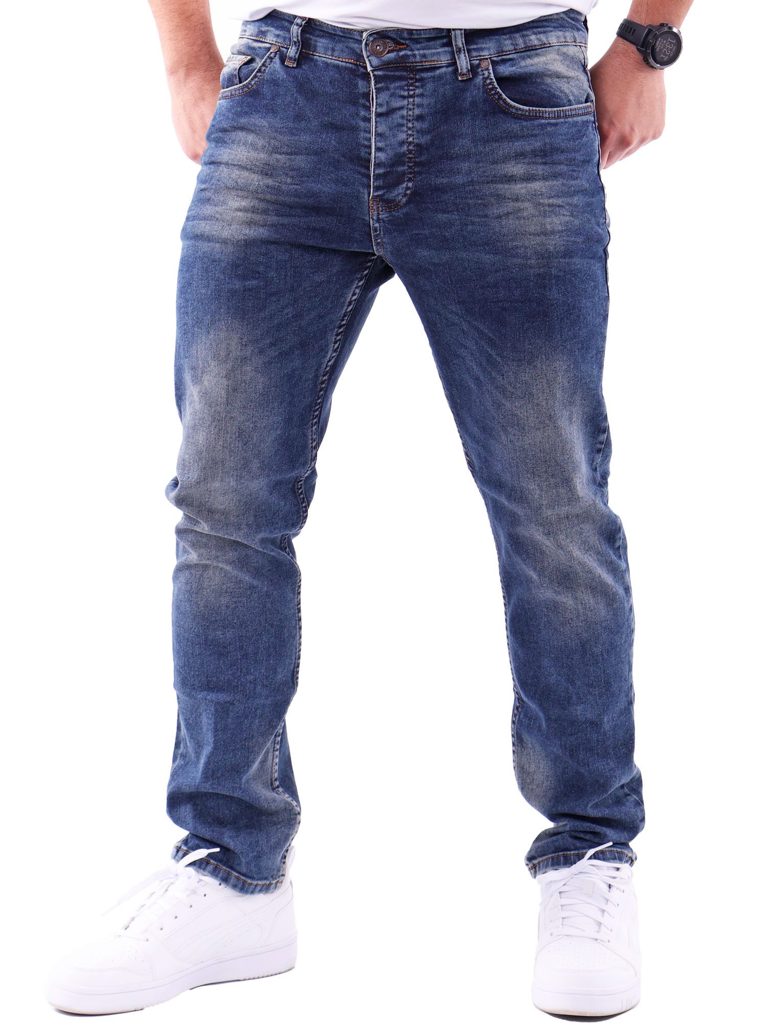 Reslad Stretch-Jeans Reslad Jeans-Herren Slim Fit Basic Style Stretch-Denim günstig online kaufen