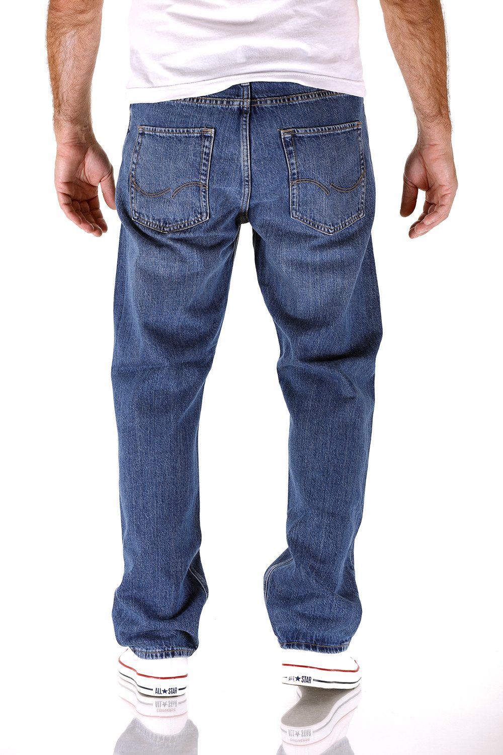 Jack & Jones Regular-fit-Jeans Jack & Jones Chris Relaxed Fit Herren Jeans Hose – W36/L32, SBD234 – Bild 3 von 3