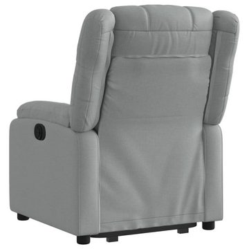 vidaXL Sessel Relaxsessel mit Aufstehhilfe Hellgrau Stoff (1-St)