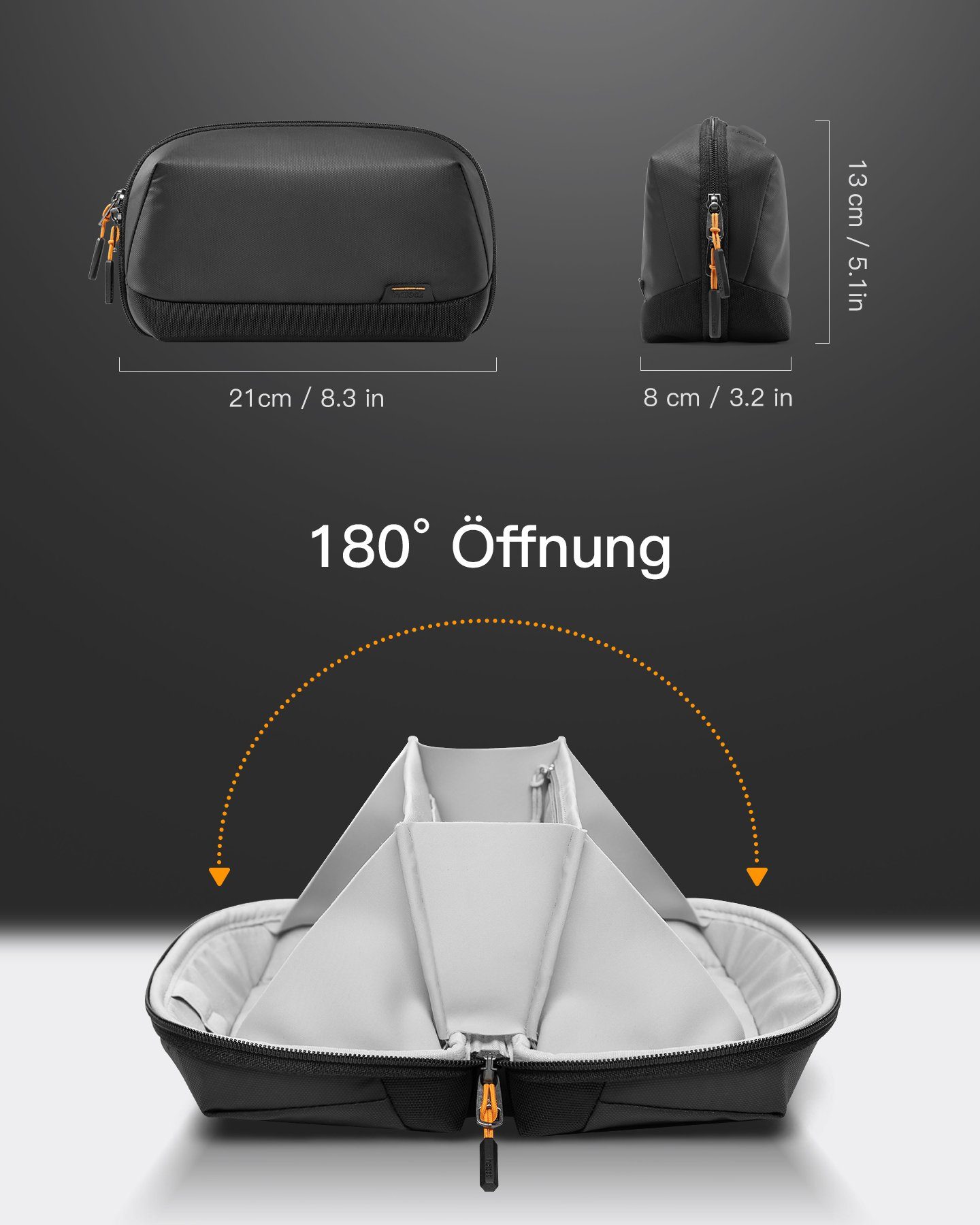 Inateck Taschenorganizer Zubehörtasche Reisetasche Elektroniktasche